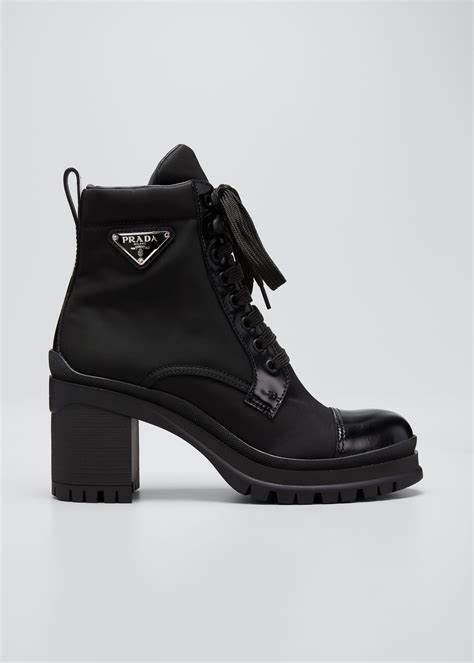 block heel bootie prada|Prada high heel boots.